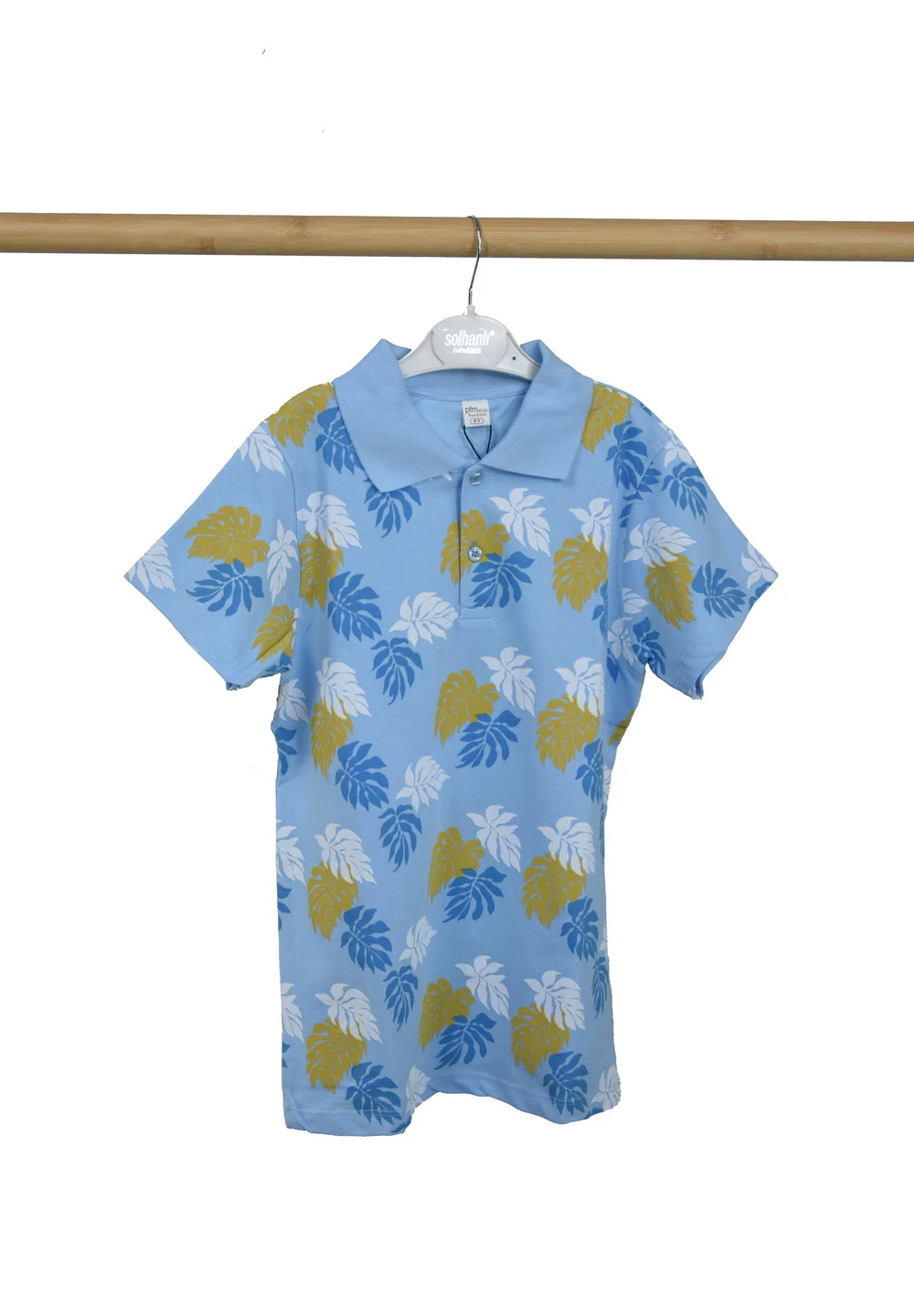 Tricou hawaii albastru baieti