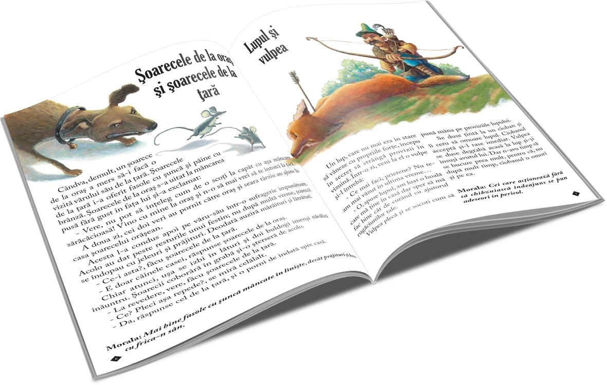 Șoimul și cioara. 12 povesti cu talc