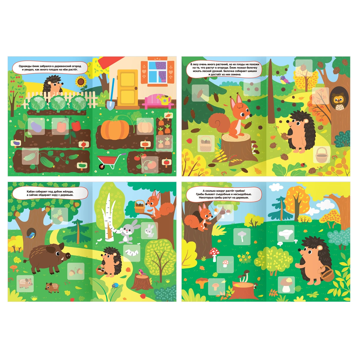 Книжка с наклейками, А5 ТРИ СОВЫ "Я познаю мир.Мишка и мёд", 8стр.