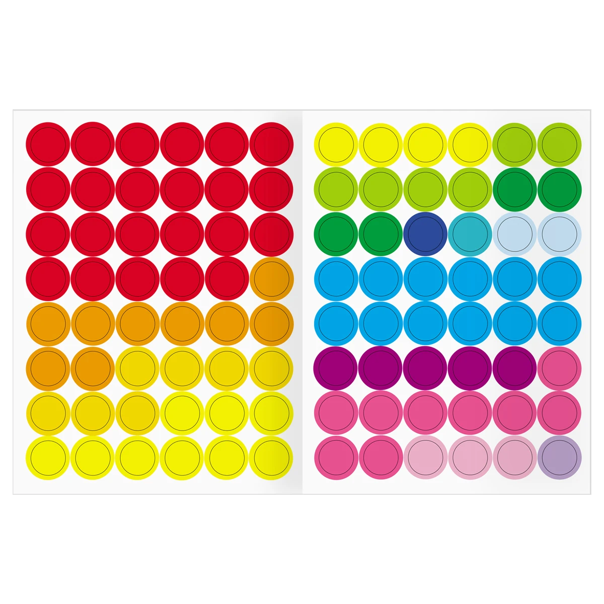 Книжка с наклейками А4 "Наклейки-кружочки", 8 стр.
