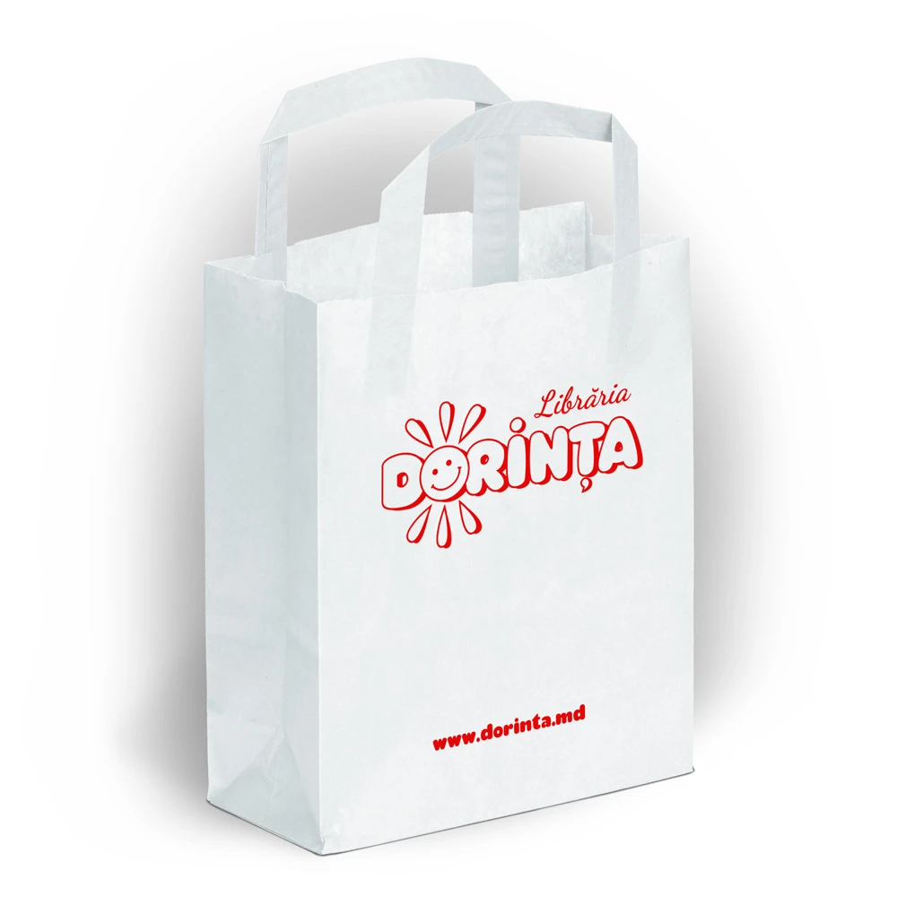Punga cu maner rasucit alb DORINTA 24*18*8