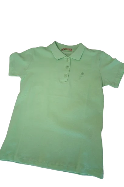 Tricou polo verde baieti