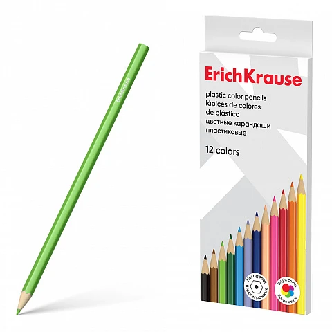 Creioane colorate 12 cul.hexagonale ErichKrause