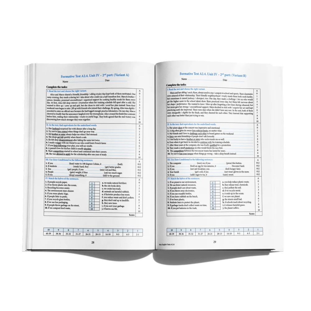English Tests. Level A2.4 (cl.8)