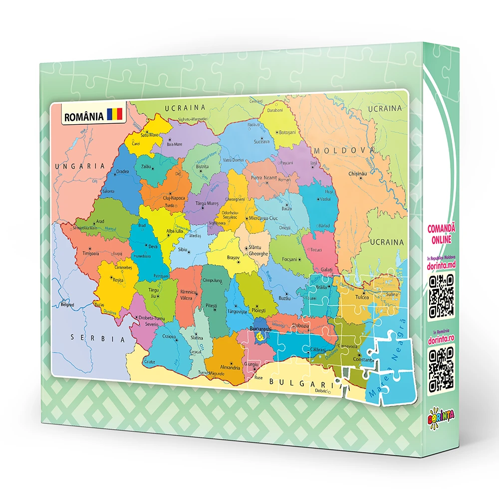 Puzzle 120ps. Harta Romaniei