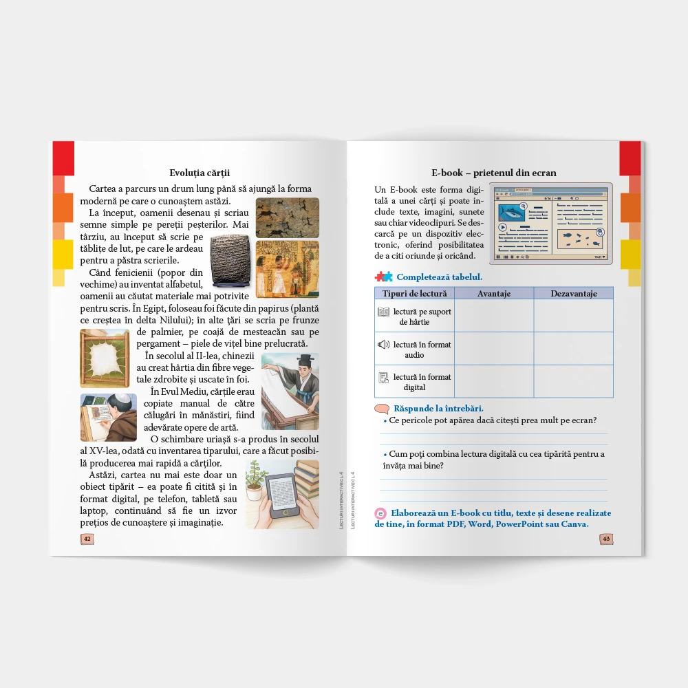 Lecturi interactive cu fise lucrative clasa a IV-a