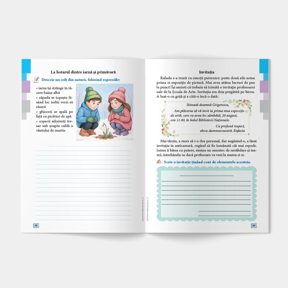 Lecturi interactive cu fise lucrative clasa a IV-a