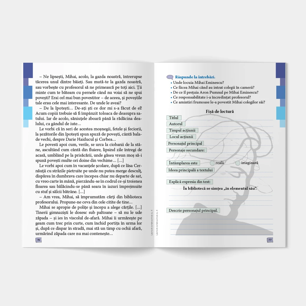 Lecturi interactive cu fise lucrative clasa a IV-a