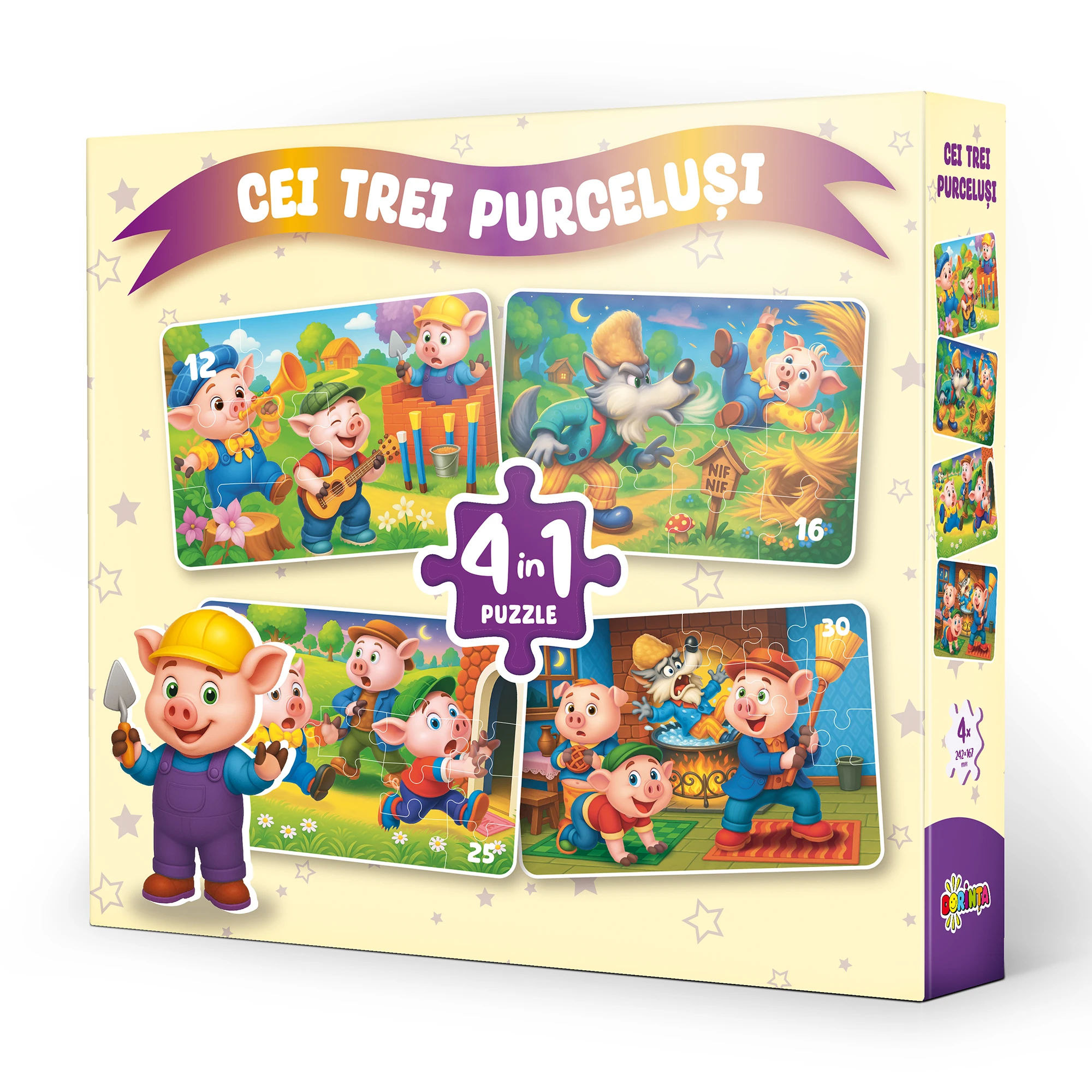Puzzle 4in1, Cei trei purcelusi
