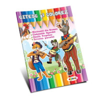 Citesc și colorez - Muzicanții din Bremen