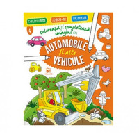 Colorează și completează imagini cu Automobile și alte vehicule