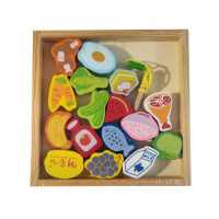 Puzzle din lemn. Produse alimentare