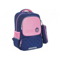 Ghiozdan ortopedic Albastru-Roz (+penar) (130-145cm)