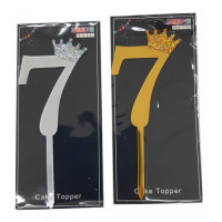 Decorațiune tort cifra 7 plastic