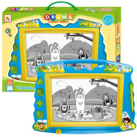 Mega tablă magnetică de scris și desenat cu 4 ștampile