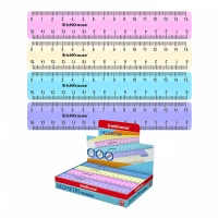 Rigla plastic ErichKrause Pastel, 15cm, asortiment