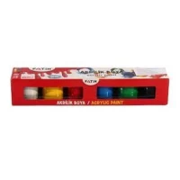 Vopsea acrilică 6 culori 25 ml Fatih
