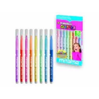 Carioci triangulare cu sclipici, set 8 cul