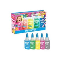 Lipici Neon cu sclipici 37 ml, set 5 buc.