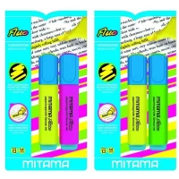 Marker evidentiator Fluo /varf oblic 5.0 mm/set 2 buc