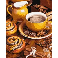 Tablou pe numere "Bucurie de cafea" 40x50 cm KHO5667