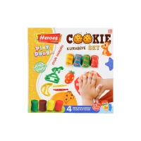 Pasta de modelat set 4 cul+15 forme Biscuit Heroes ERN-587