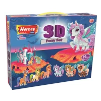 Pasta de modelat set 6 cul+21 forme Ponei Heroes ERN-569