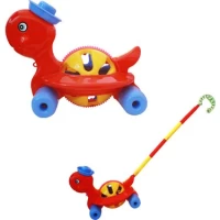 Jucarie de impins zornaitoare Broasca  testoasa 75cm