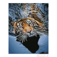 Mozaica cu Diamante 40x50 cm "Tigru Relaxat"