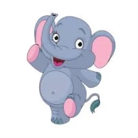 Tablou pe numere 30x30 cm "Elefant Mic"/Strateg ES027