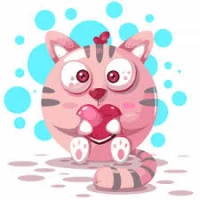 Tablou pe numere 30x30 cm "Miau Miau"