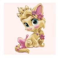 Tablou pe numere 30x30 cm "Pisicuța Prințesa"