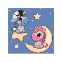 Tablou pe numere 30x30 cm "Plimbare Nocturna"