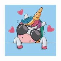 Tablou pe numere 30x30 cm "Unicorn Moda"