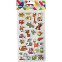 Abtibilduri decorative Cartoons Puffy 190x100mm