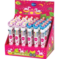 Pix retractibil 10 culori Unicorn 0.7mm