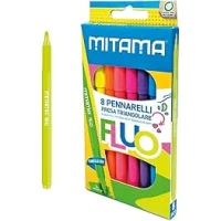 Carioci triangulare SUPER FLUO 3mm set 8 cul.