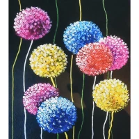 Mozaica cu Diamante 40x50 cm "Pufuleți colorați"