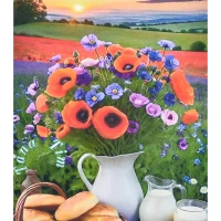 Mozaica cu Diamante 40x50 cm "Dimineața pe câmpie"