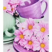 Mozaica cu Diamante 40x50 cm "Cănuța cu flori"