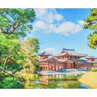 Mozaica cu Diamante 40x50 cm "Casa lângă lac"