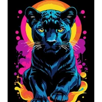 Tablou pe numere  30x40 cm "Strălucirea panterei"