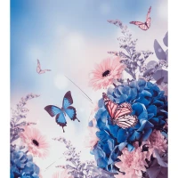 Mozaica cu Diamante 30x40 cm "Fluturi lângă flori"