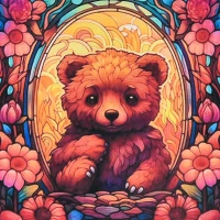 Mozaica cu Diamante 30x30 cm "Ursulețul"