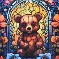 Mozaica cu Diamante 30x30 cm "Ursuleț fermecător"