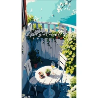 Tablou pe numere 50x25 cm ""Colțul de odihnă"