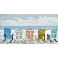 Tablou pe numere 50x25 cm "Locuri cu vedere la mare"