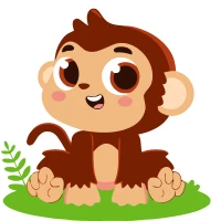 Tablou pe numere 20x20 cm "Maimuțică"