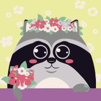 Tablou pe numere 20x20 cm "Răcușor de primavară"