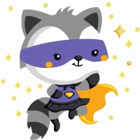 Tablou pe numere 20x20 cm "Raton supererou"